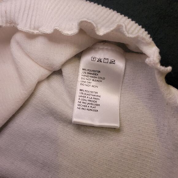 Urban Outfitters White Long Sleeve Peasant Off the Shoulders Crop Top LG - Picture 7 of 7